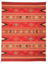 Load image into Gallery viewer, Handwoven Zapotec Indian Rug - Embers Rojo Wool Oaxacan Rug
