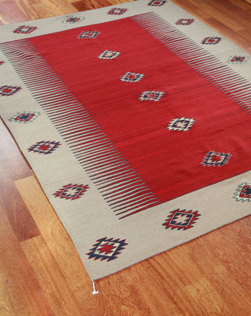 Handwoven Zapotec Indian Rug - Espiritu Wool Oaxacan Textile