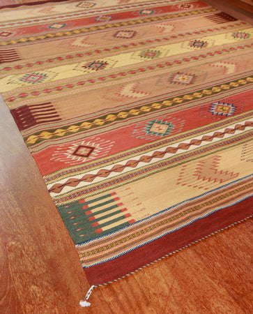 Handwoven Zapotec Indian Rug - Mariachi Wool Oaxacan Textile