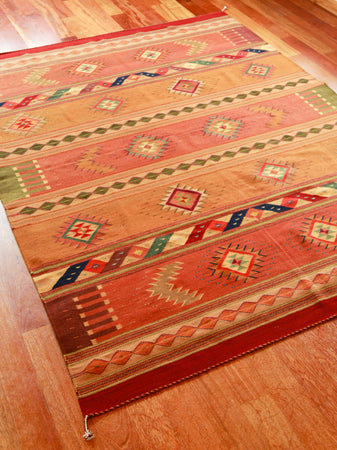 Handwoven Zapotec Indian Rug - Toscana Wool Oaxacan Textile