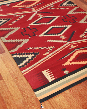 Handwoven Zapotec Indian Rug - Walk in Beauty Wool Oaxacan Textile