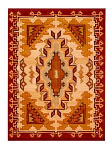 Handwoven Zapotec Indian Rug - Philarosa Lincoln Wool Oaxacan Textile