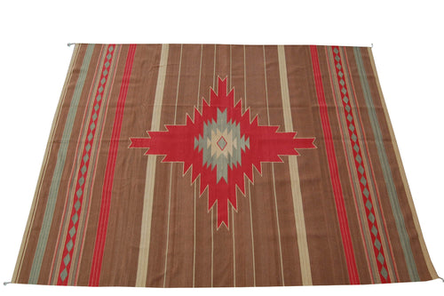 Handwoven Zapotec Indian Rug - Morning Star Wool Oaxacan Textile