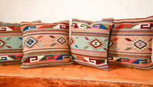Load image into Gallery viewer, Handwoven Zapotec Indian Pillow - Ganchos y Medallion Wool Oaxacan Textile