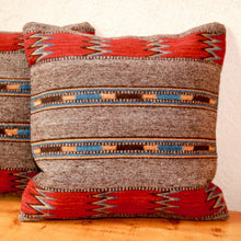 Load image into Gallery viewer, Handwoven Zapotec Indian Pillow - Guatemalteco Azul Wool Oaxacan Textile