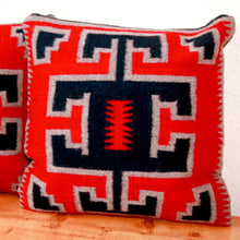 Load image into Gallery viewer, Handwoven Zapotec Indian Pillow - Kaibito Red Wool Oaxacan Textile