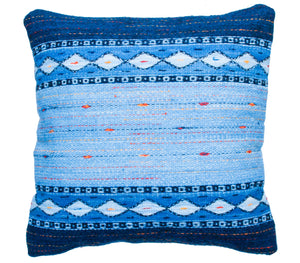 Handwoven Zapotec Indian Pillow - Night Stars Wool Oaxacan Textile