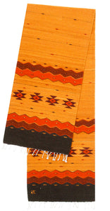 Handwoven Zapotec Indian Table Runner - Zapotec Sunset Wool Oaxacan Textile