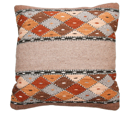 Handwoven Zapotec Pillow - Book Cliffs Wool Oaxacan Textile