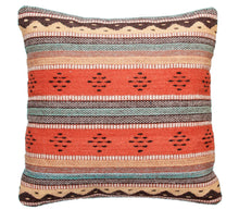 Load image into Gallery viewer, Handwoven Zapotec Indian Pillow - Montanitas Meli Wool Oaxacan Textile