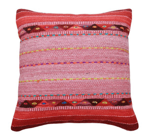 Handwoven Zapotec Indian Pillow - Rosie's Braids Wool Oaxacan Textile