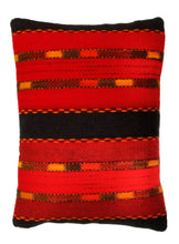 Load image into Gallery viewer, Handwoven Zapotec Indian Pillow - Triquis Rojo Wool Oaxacan Textile