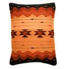 Load image into Gallery viewer, Handwoven Zapotec Indian Pillow - Zapotec Sunset Wool Oaxacan Textile