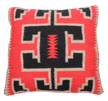 Load image into Gallery viewer, Handwoven Zapotec Indian Pillow - Kaibito Red Wool Oaxacan Textile