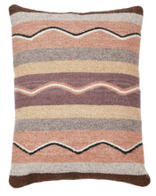 Load image into Gallery viewer, Handwoven Zapotec Indian Pillow - Tranquil Waves Natural Wool Oaxacan Textile