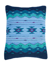 Load image into Gallery viewer, Handwoven Zapotec Indian Pillow - Zapotec Midnight Wool Oaxacan Textile