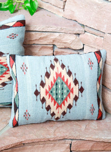 Handwoven Zapotec Indian Pillow - Meli's Star Wool Oaxacan Textile