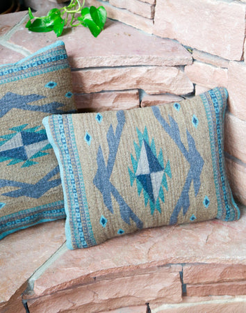 Handwoven Zapotec Indian Pillow - Vallarta Wool Oaxacan Textile