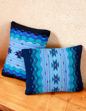 Load image into Gallery viewer, Handwoven Zapotec Indian Pillow - Zapotec Midnight Wool Oaxacan Textile